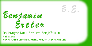 benjamin ertler business card